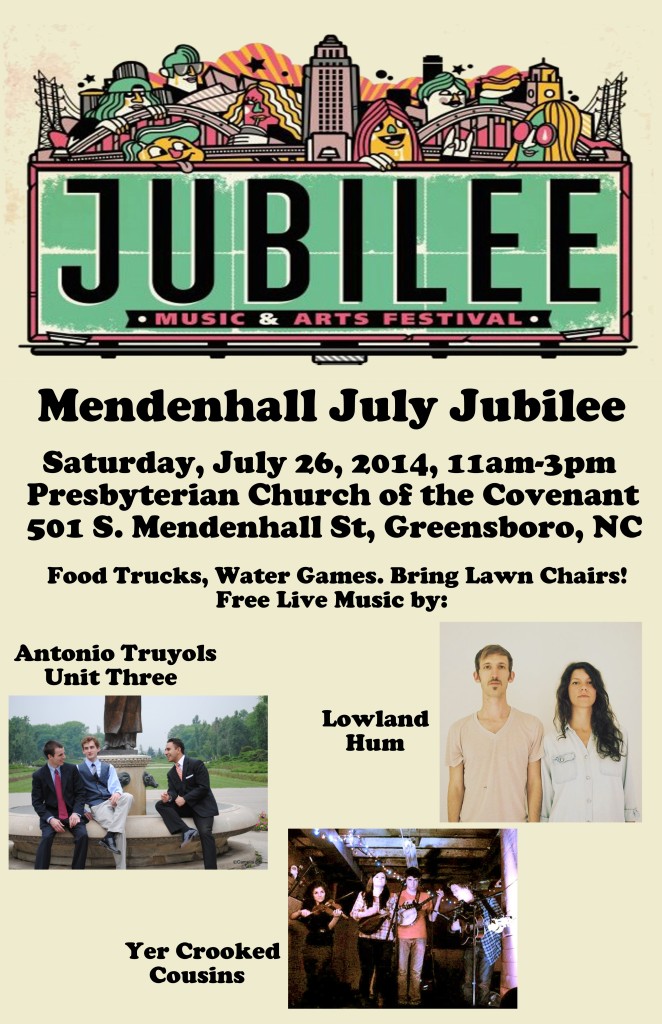 Flyer for PCOC's July Jubilee, 7/26/14, 11 am-3 pm