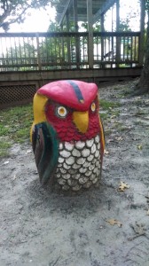 The newly painted Springdale Park owl