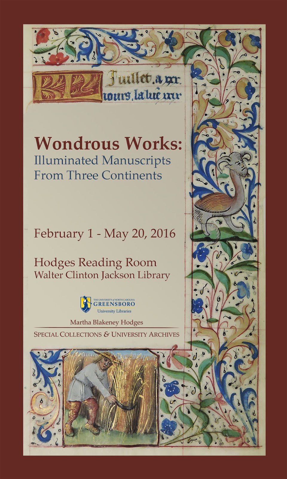 Poster for Wondrous Works exhibit; click for details