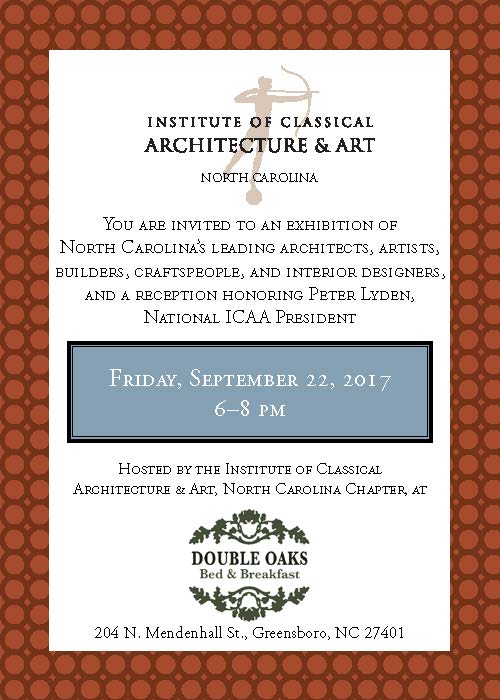 invitation to ICAA event Friday September 22