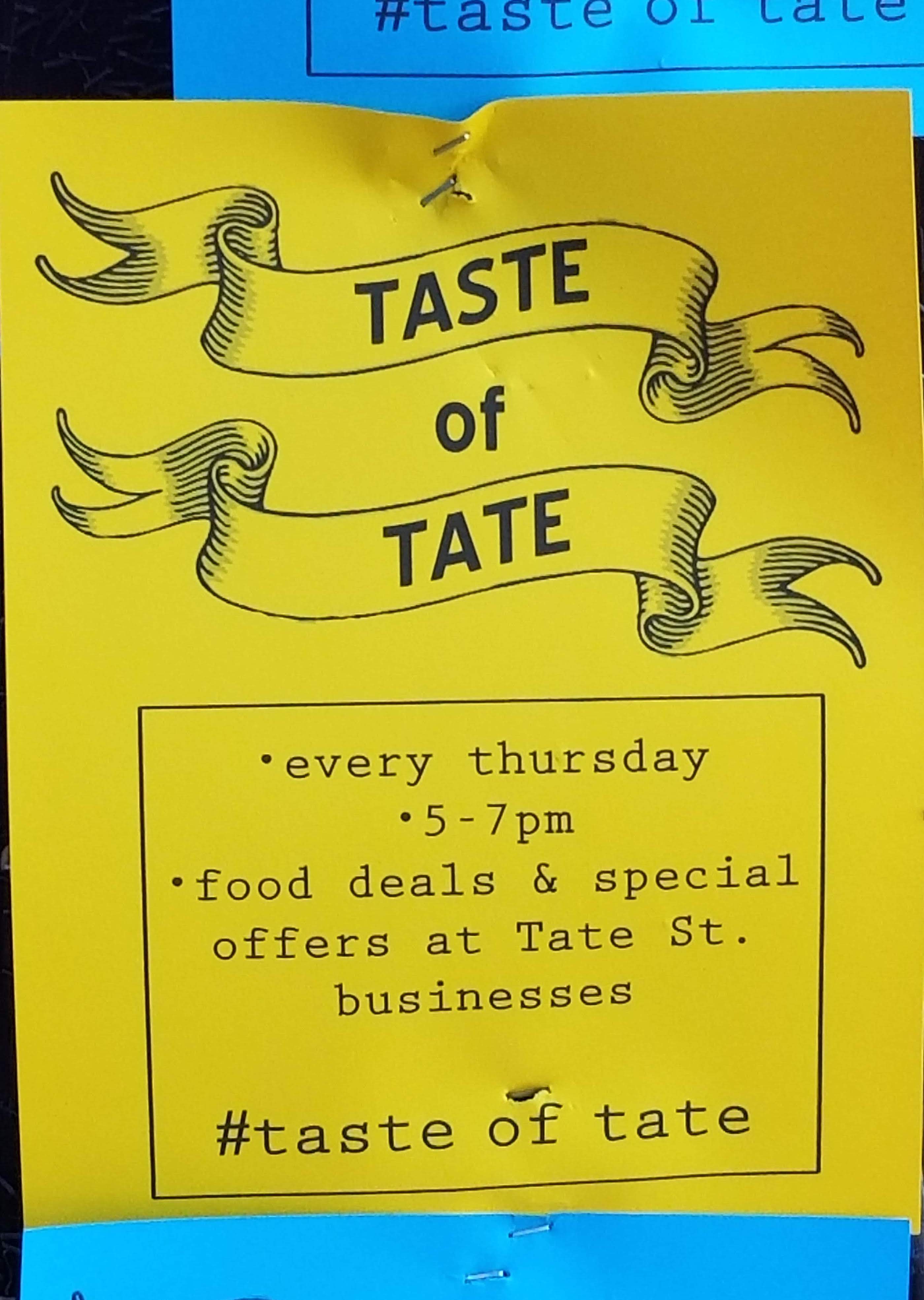 Flyer for Taste of Tate