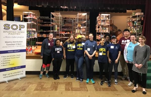 Volunteers at the Spartan Open Pantry