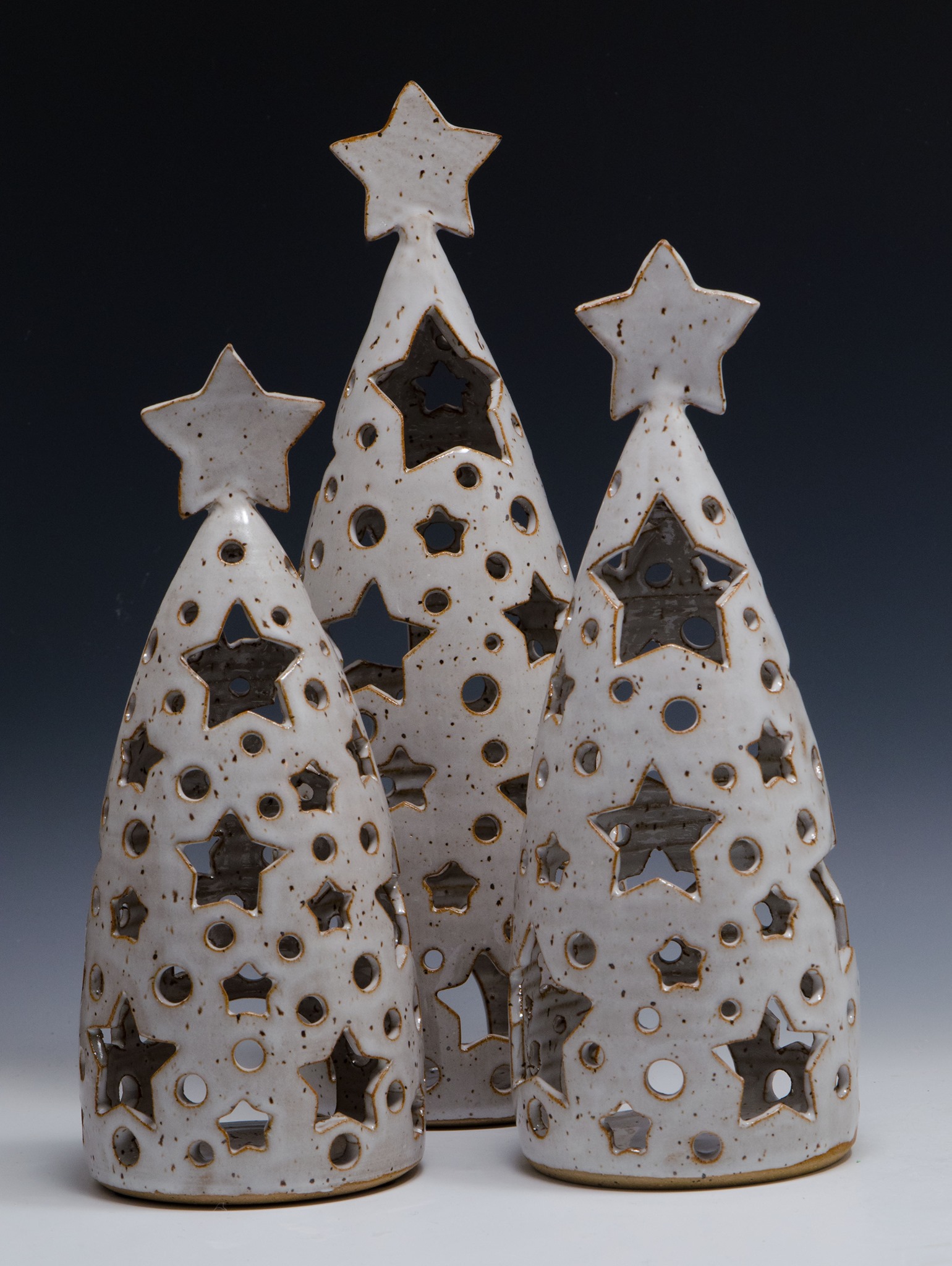 pottery holiday decorations by Michael Kim Burroughs