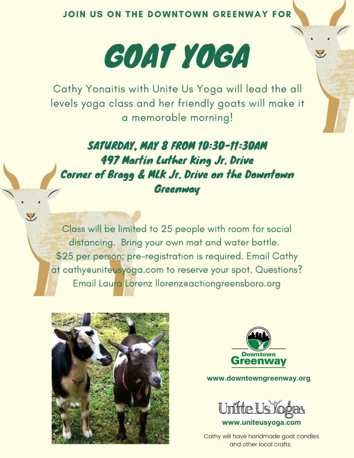 details on goat yoga class